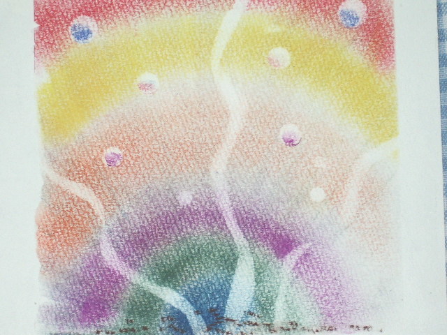 パステルアート　怒り