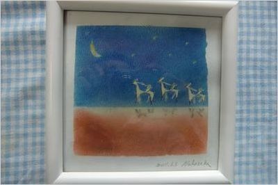 パステルアート　月のうさぎ