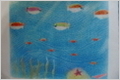パステルアート　海の中